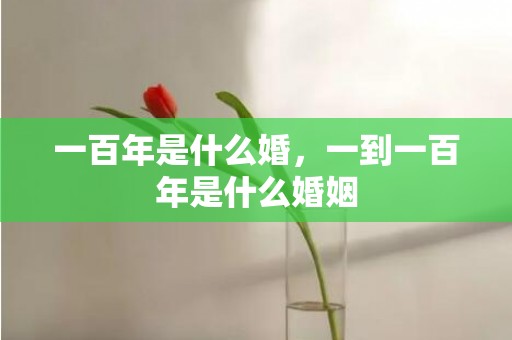 一百年是什么婚，一到一百年是什么婚姻