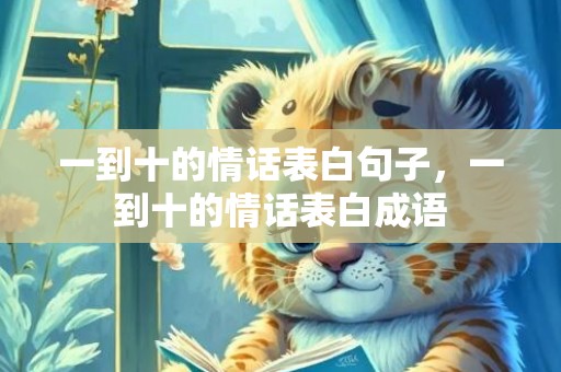 一到十的情话表白句子，一到十的情话表白成语