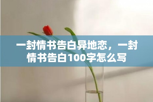 一封情书告白异地恋，一封情书告白100字怎么写