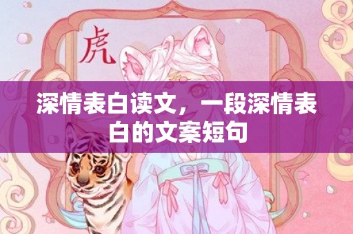 深情表白读文，一段深情表白的文案短句