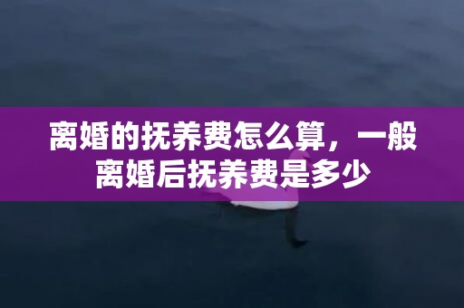离婚的抚养费怎么算，一般离婚后抚养费是多少