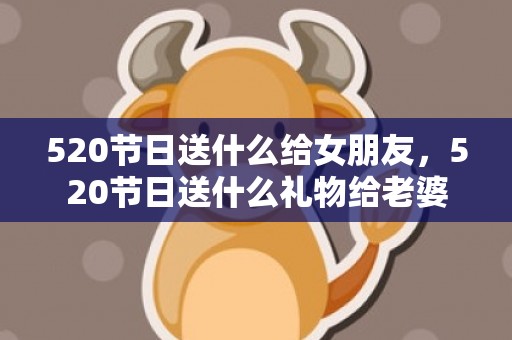 520节日送什么给女朋友，520节日送什么礼物给老婆