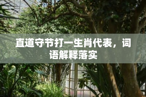 直道守节打一生肖代表，词语解释落实