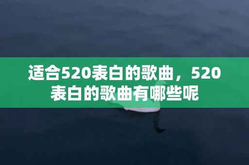 适合520表白的歌曲，520表白的歌曲有哪些呢