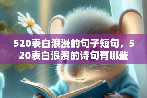 520表白浪漫的句子短句，520表白浪漫的诗句有哪些