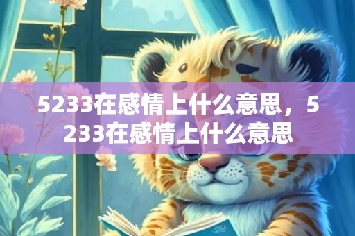 5233在感情上什么意思，5233在感情上什么意思