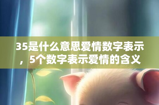 35是什么意思爱情数字表示，5个数字表示爱情的含义