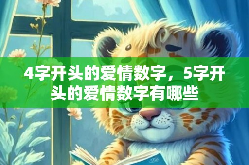4字开头的爱情数字，5字开头的爱情数字有哪些