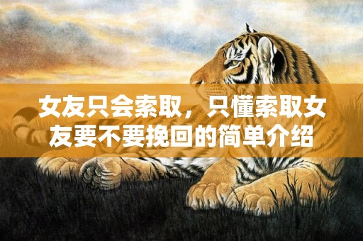 女友只会索取，只懂索取女友要不要挽回的简单介绍