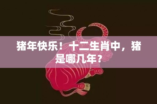 猪年快乐！十二生肖中，猪是哪几年？