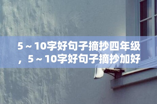 5～10字好句子摘抄四年级，5～10字好句子摘抄加好词