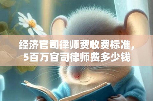 经济官司律师费收费标准，5百万官司律师费多少钱