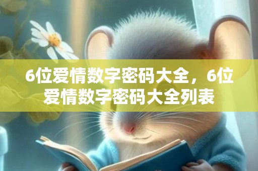 6位爱情数字密码大全，6位爱情数字密码大全列表