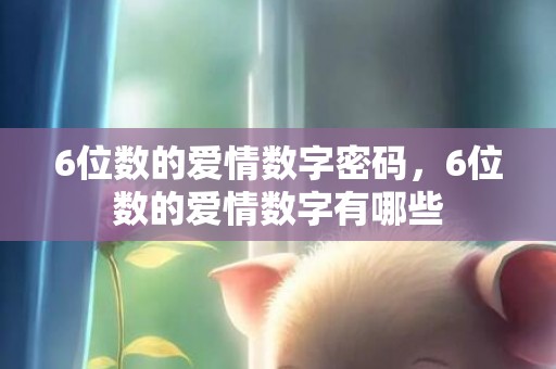 6位数的爱情数字密码，6位数的爱情数字有哪些