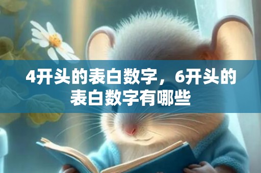 4开头的表白数字，6开头的表白数字有哪些