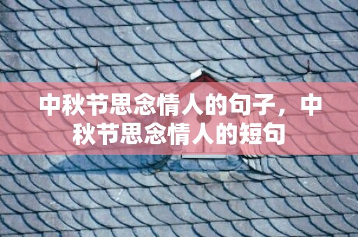 中秋节思念情人的句子，中秋节思念情人的短句
