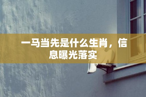  一马当先是什么生肖，信息曝光落实