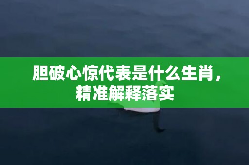  胆破心惊代表是什么生肖，精准解释落实
