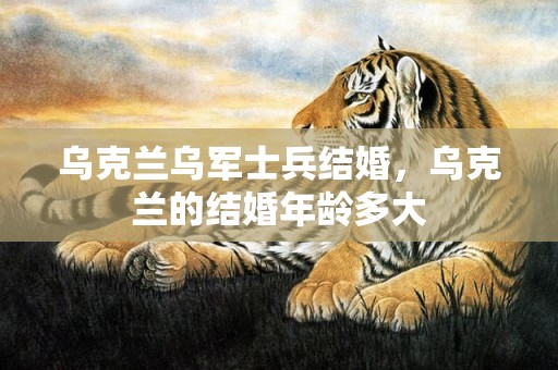 乌克兰乌军士兵结婚，乌克兰的结婚年龄多大