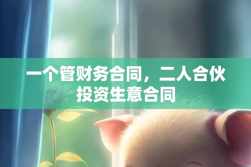 一个管财务合同，二人合伙投资生意合同