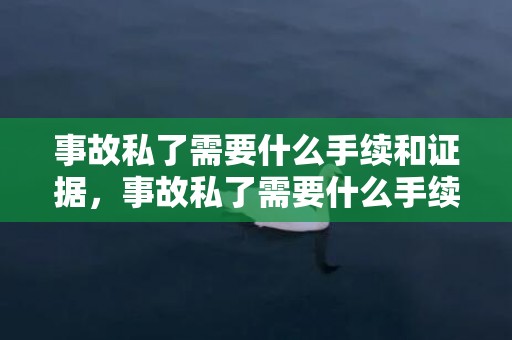事故私了需要什么手续和证据，事故私了需要什么手续