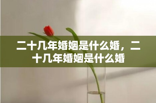 二十几年婚姻是什么婚，二十几年婚姻是什么婚