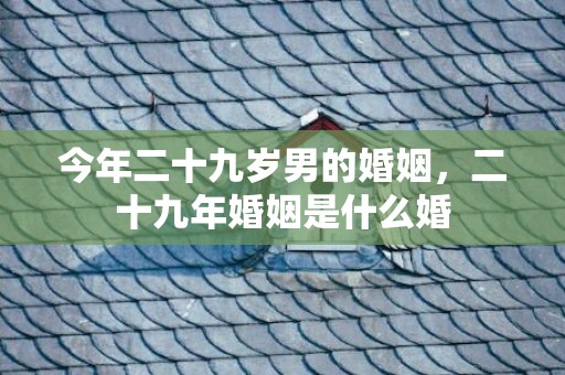 今年二十九岁男的婚姻，二十九年婚姻是什么婚