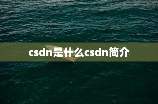 csdn是什么csdn简介