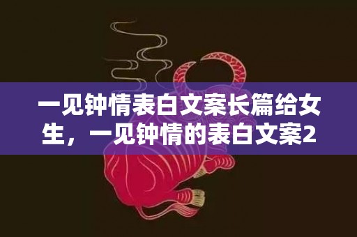 一见钟情表白文案长篇给女生，一见钟情的表白文案250字