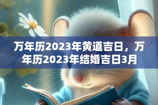 万年历2023年黄道吉日，万年历2023年结婚吉日3月