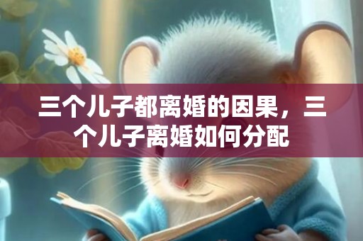 三个儿子都离婚的因果，三个儿子离婚如何分配