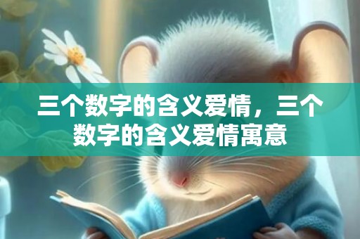 三个数字的含义爱情，三个数字的含义爱情寓意