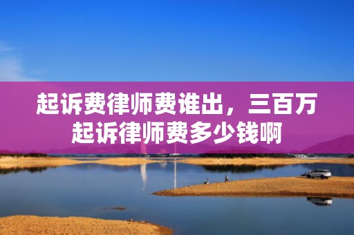 起诉费律师费谁出，三百万起诉律师费多少钱啊