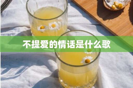 不提爱的情话是什么歌
