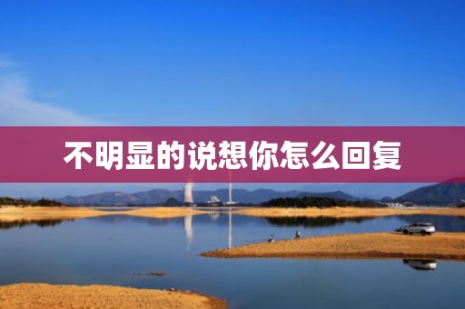 不明显的说想你怎么回复