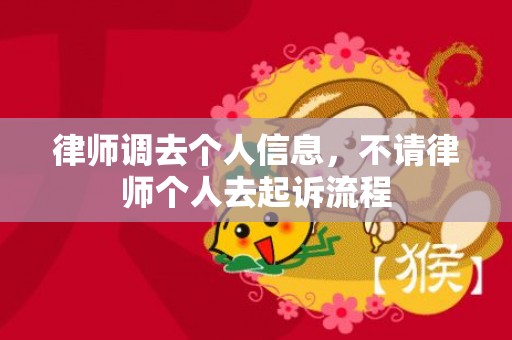 律师调去个人信息，不请律师个人去起诉流程