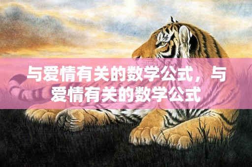 与爱情有关的数学公式，与爱情有关的数学公式
