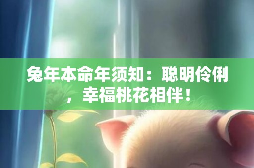 兔年本命年须知：聪明伶俐，幸福桃花相伴！