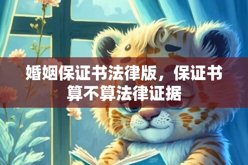 婚姻保证书法律版，保证书算不算法律证据