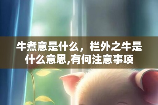 牛煮意是什么，栏外之牛是什么意思,有何注意事项