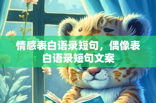 情感表白语录短句，偶像表白语录短句文案