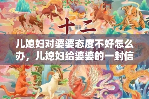 儿媳妇对婆婆态度不好怎么办，儿媳妇给婆婆的一封信i