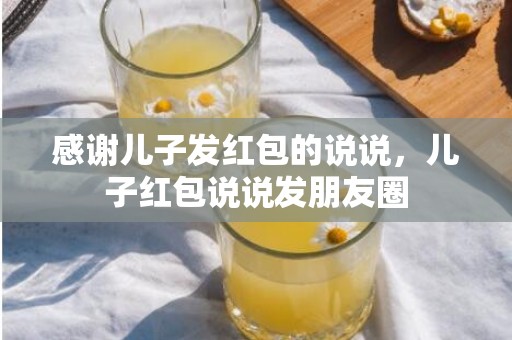 感谢儿子发红包的说说，儿子红包说说发朋友圈