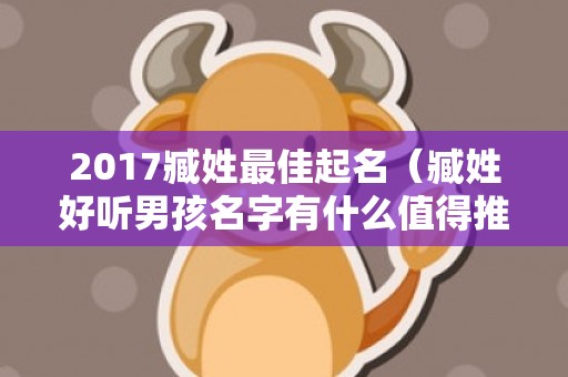 2017臧姓最佳起名（臧姓好听男孩名字有什么值得推荐的取名方法）