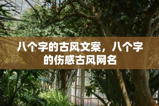 八个字的古风文案，八个字的伤感古风网名