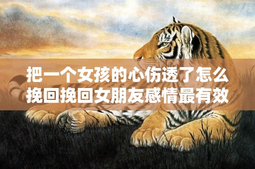 把一个女孩的心伤透了怎么挽回挽回女朋友感情最有效的方法