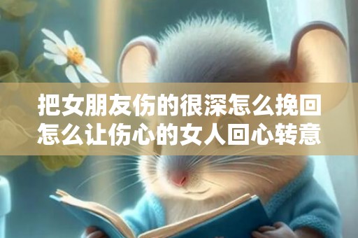 把女朋友伤的很深怎么挽回怎么让伤心的女人回心转意