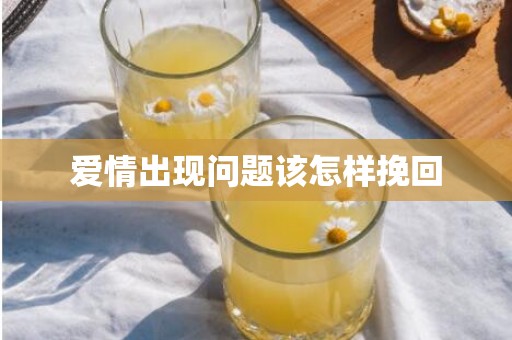 爱情出现问题该怎样挽回