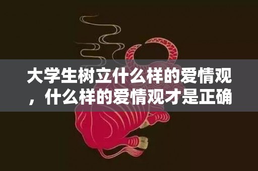大学生树立什么样的爱情观，什么样的爱情观才是正确的