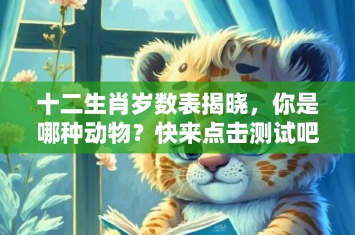 十二生肖岁数表揭晓，你是哪种动物？快来点击测试吧！